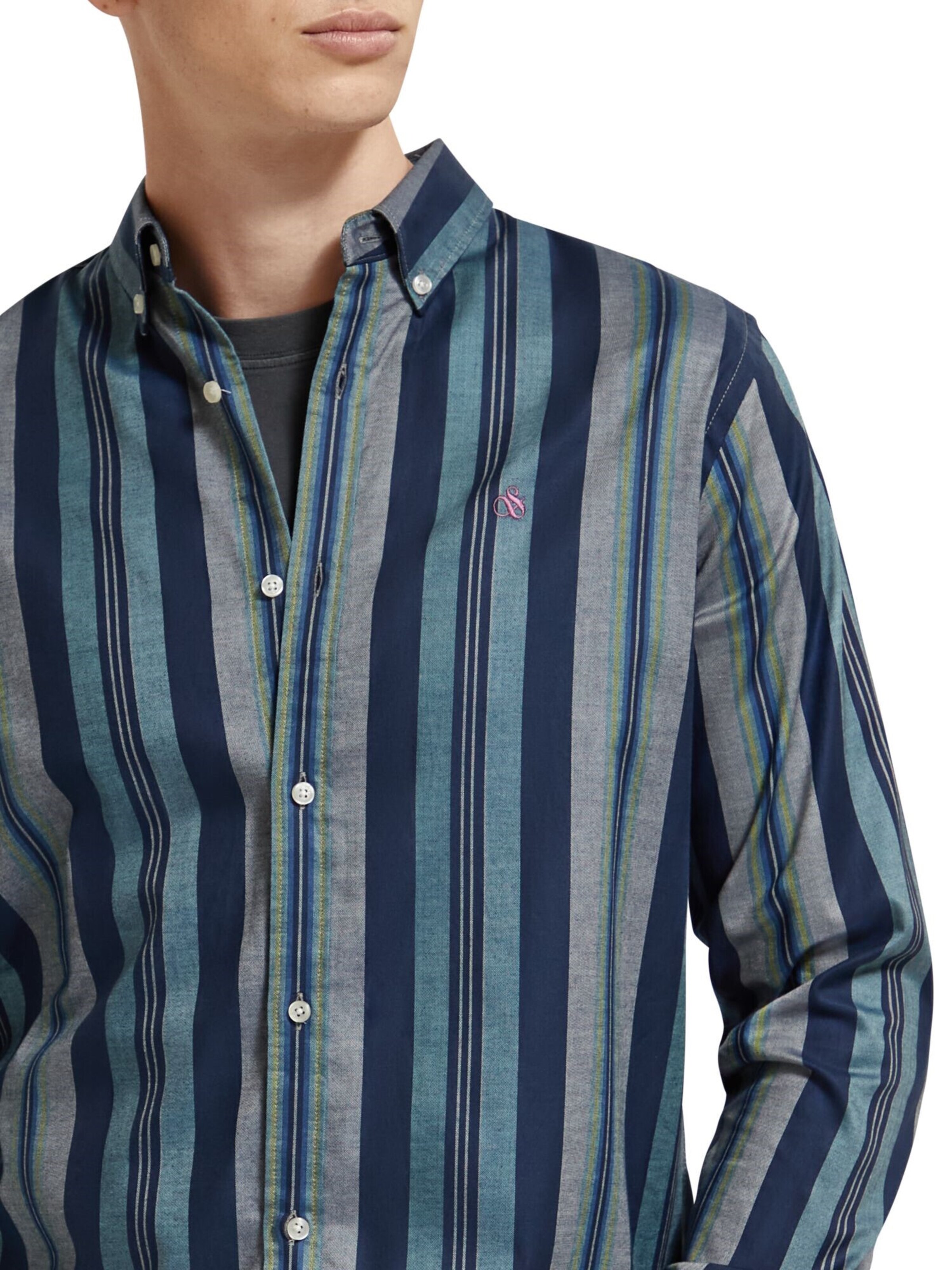 SCOTCH & SODA Regular fit Button Up Shirt in Blue