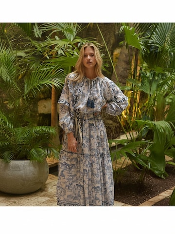 Miss June Dress 'Robe Longue Francesca' in Blue
