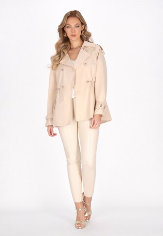 faina Between-seasons coat in Beige