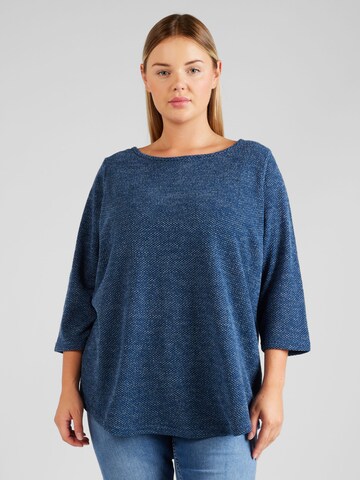 T-shirt 'Martha' ONLY Carmakoma en bleu : devant