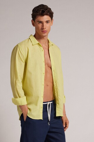 INTIMISSIMI Regular fit Button Up Shirt in Yellow