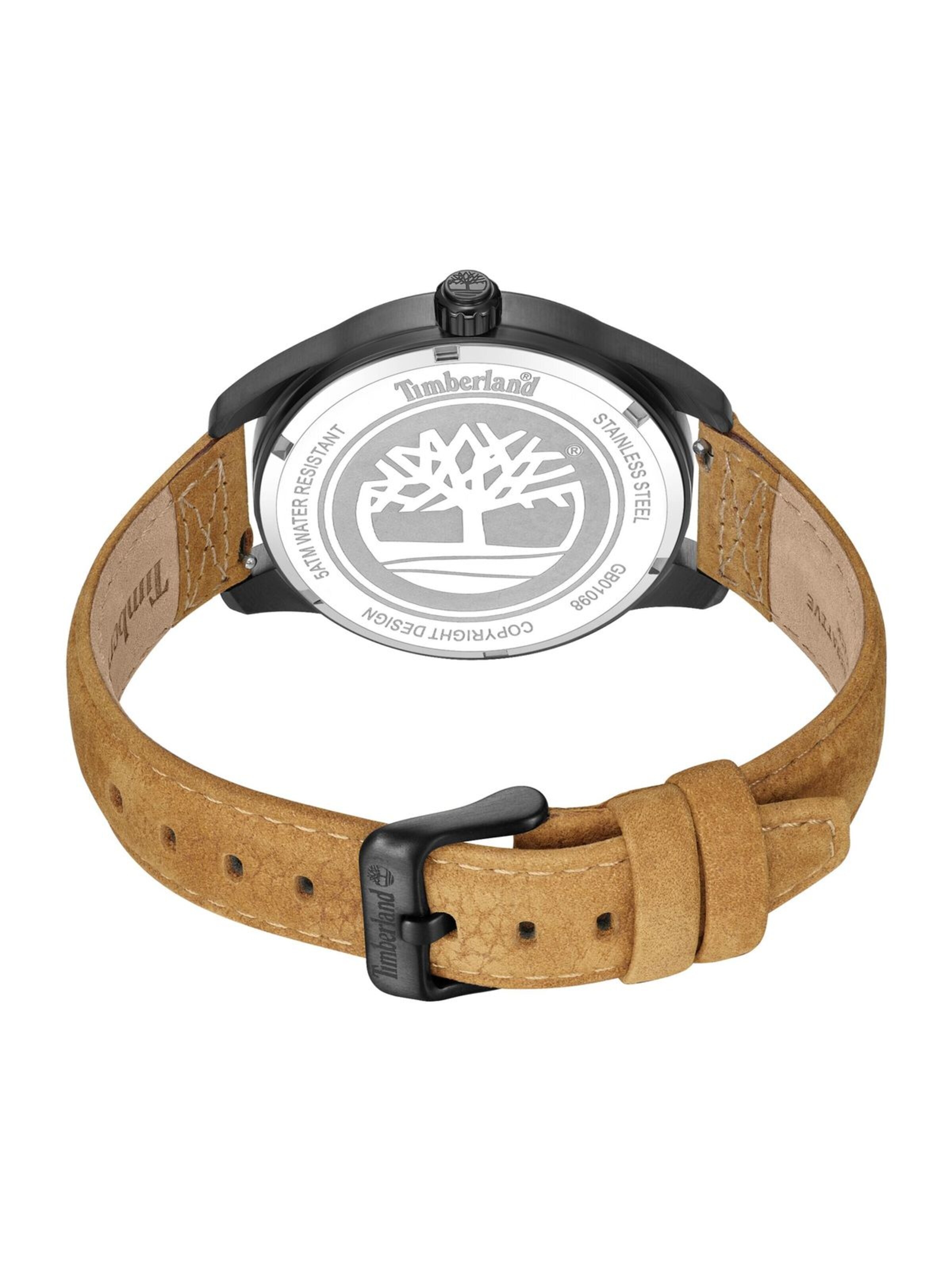 TIMBERLAND Analoog horloge 'Date watch Small Northbridge' in Bruin