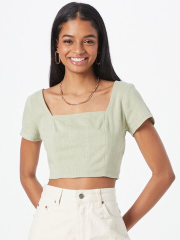 HOLLISTER Blouse in Groen: voorkant