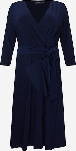 Lauren Ralph Lauren Plus Jurk 'LYNA' in Blauw: voorkant