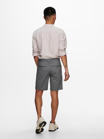 Only & Sons Regularen Chino hlače 'Mark' | siva barva