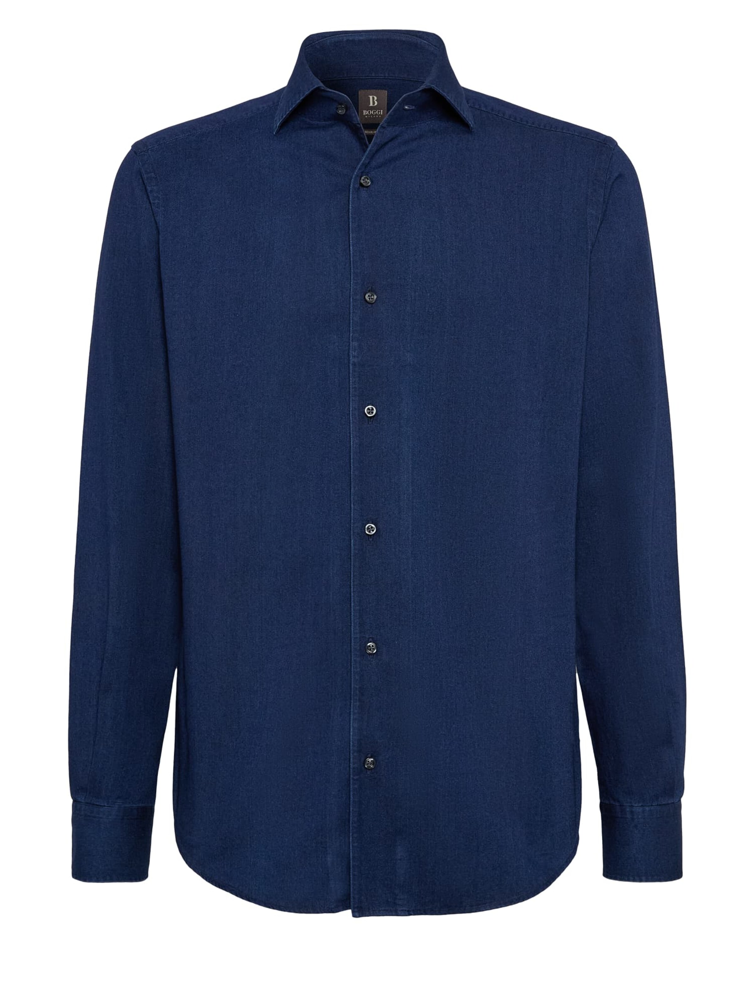 Boggi Milano Regular fit Button Up Shirt in Blue: front