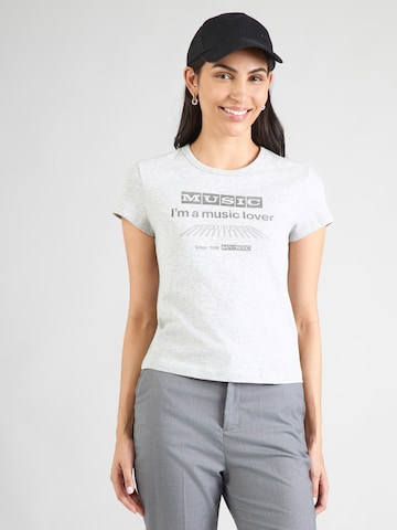 T-shirt WEEKDAY en gris : devant