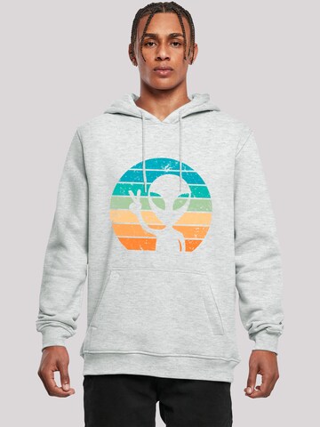 Sweat-shirt 'Alien Piece Sonnenuntergang' F4NT4STIC en gris : devant