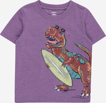 Carter's Shirt 'DINO SURF' in Lila: voorkant