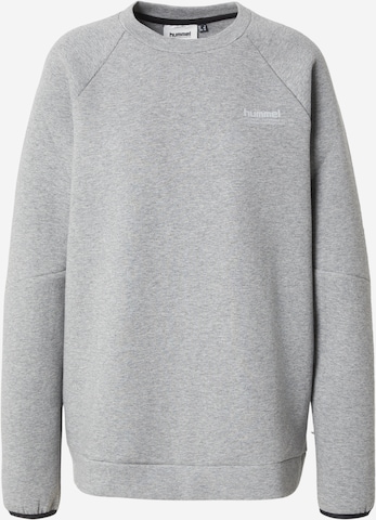 Hummel Urheilullinen collegepaita 'Tech Fleece' värissä harmaa: etupuoli