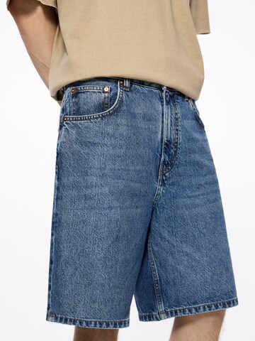 Pull&Bear Loosefit Jeans in Blauw