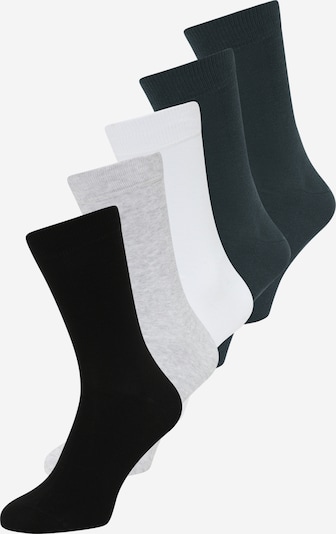 Kojinės iš BJÖRN BORG, spalva – šviesiai pilka / tamsiai žalia / juoda / balta, Prekių apžvalga
