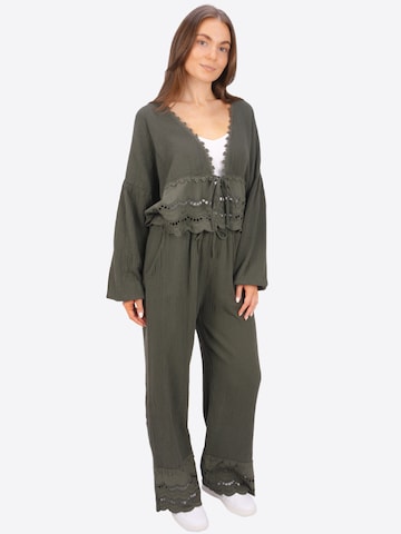 Seasons of April Wide leg Broek 'Ines' in Groen
