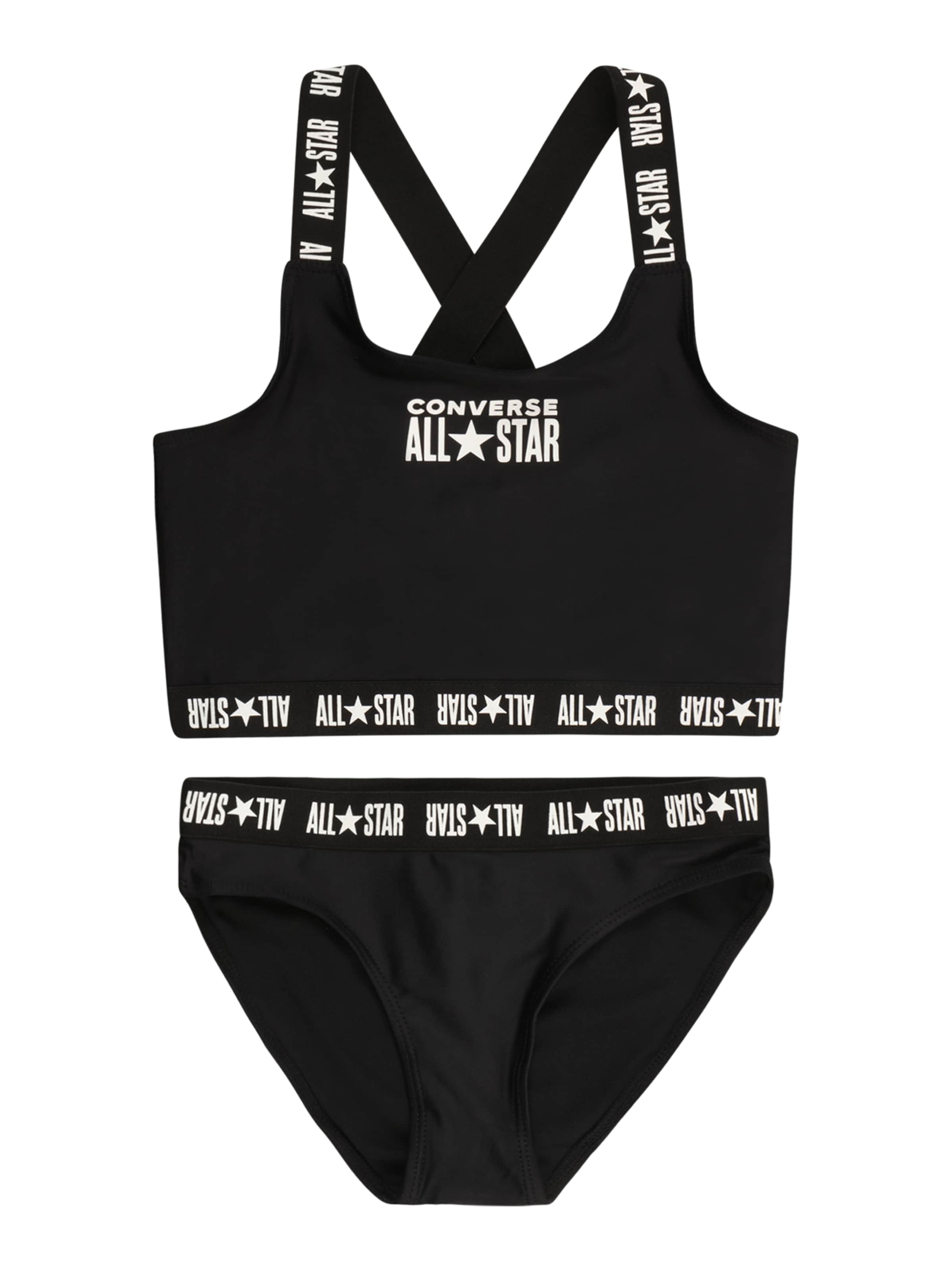 CONVERSE Bustier Bikini i sort: forside