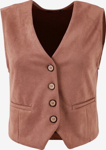 LELA Suit Vest in Brown: front
