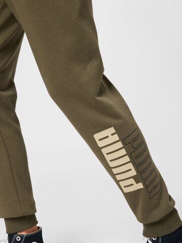 regular Pantaloni sportivi 'Power' di PUMA in verde