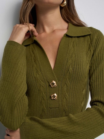 Salsa Jeans Gebreide jurk in Groen