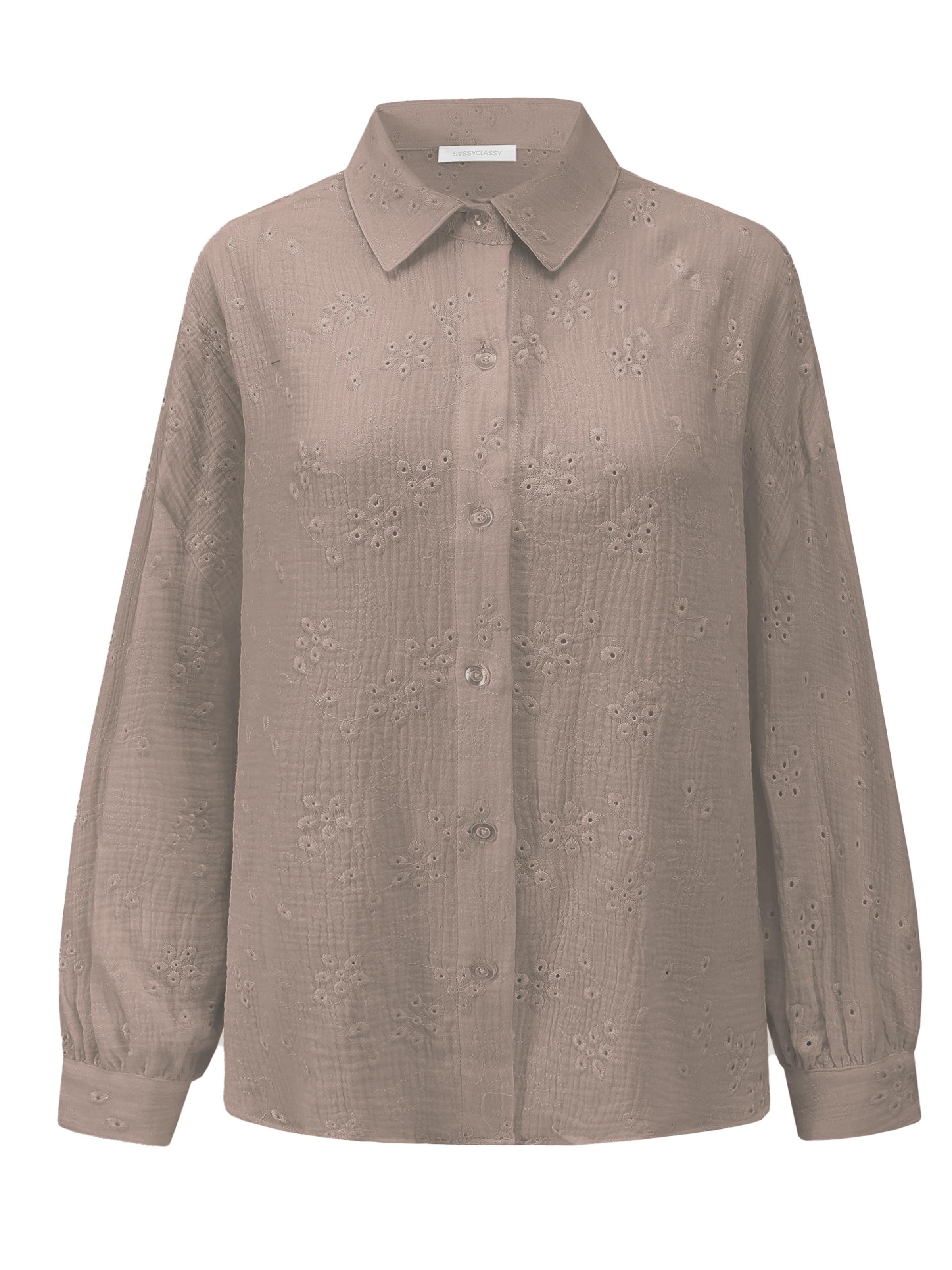 SASSYCLASSY Bluse‌‌‌‌‌‌‌‌ in Grau: Vorderseite