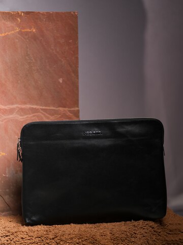 NEGOTIA Leather Laptop Bag 'Carry All 14''' in Black