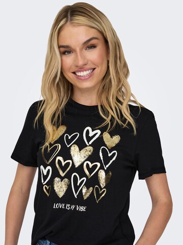 ONLY T-Shirt 'MARIE' in Schwarz