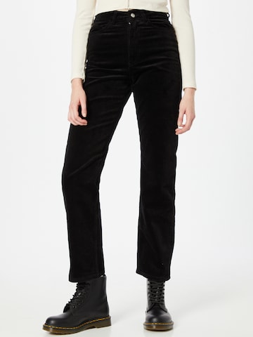 Loosefit Pantalon 'Rowe' WEEKDAY en noir : devant