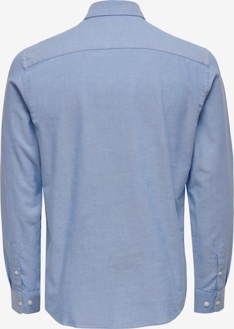 Coupe slim Chemise 'Alvaro' Only & Sons en bleu