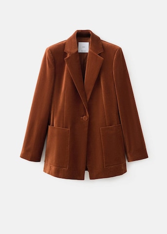 MANGO Blazer 'Velveton' in Braun
