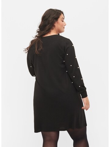 Zizzi Knitted dress 'LUCCA' in Black