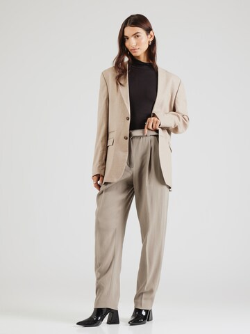 3.1 Phillip Lim Zúžený Kalhoty se sklady v pase – šedá