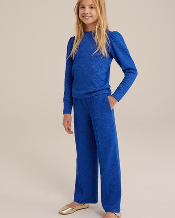 WE Fashion - Pierna ancha Pantalón en azul