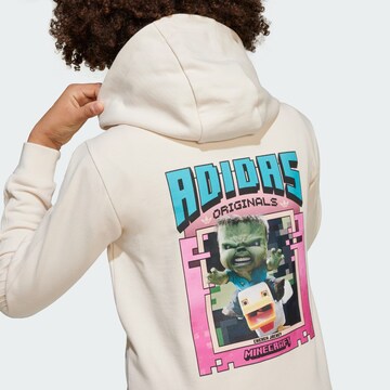 ADIDAS ORIGINALS Ζακέτα φούτερ 'Adidas Originals x Minecraft' σε λευκό