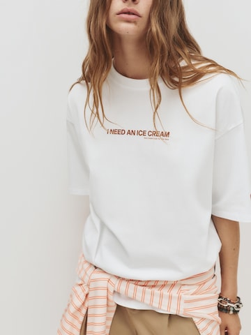 Pull&Bear Tričko 'PACIFIC' - Biela