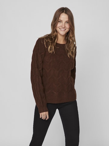 VILA Sweater 'Ella' in Brown: front