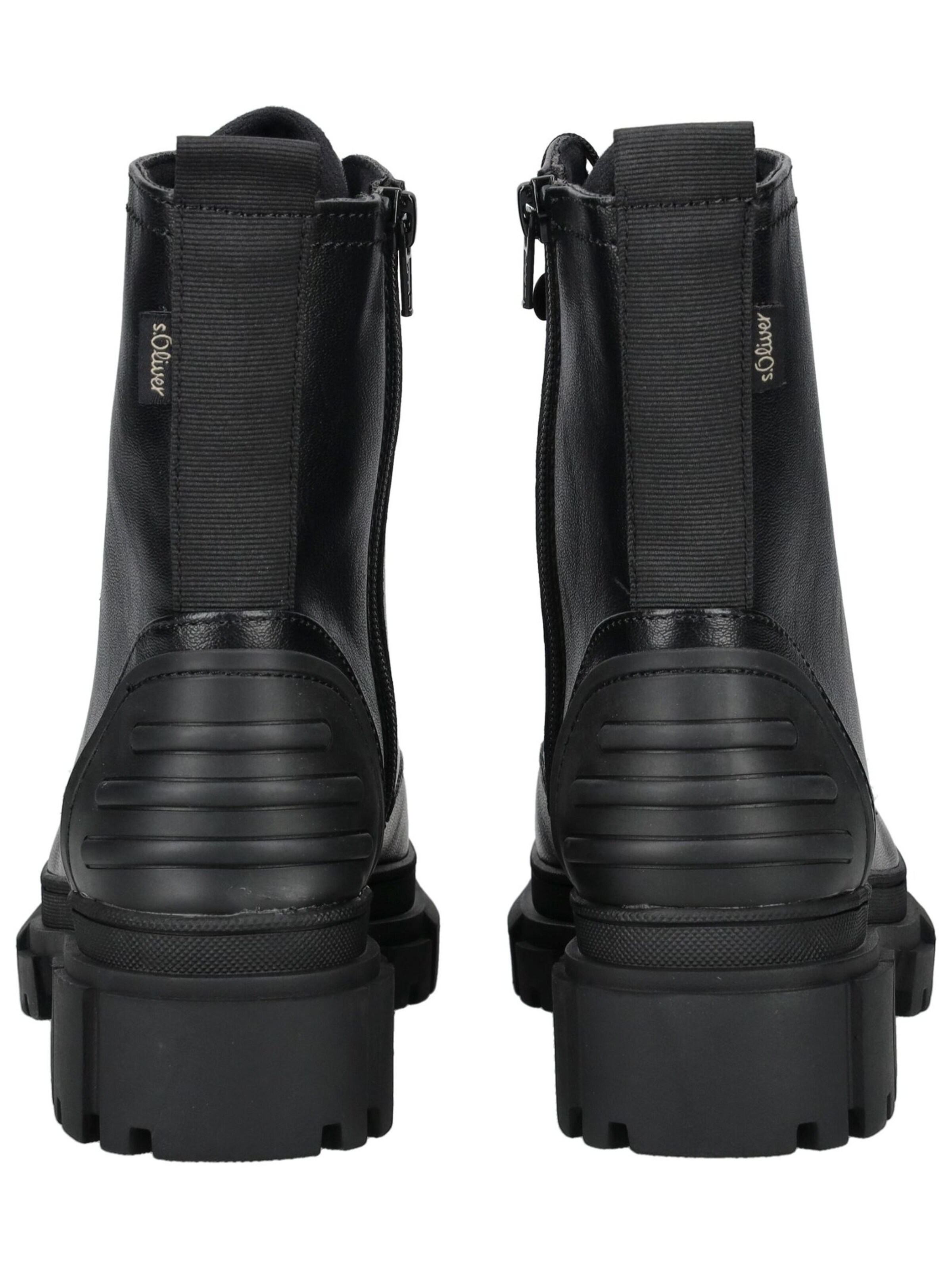 s.Oliver Schnürstiefelette in Schwarz