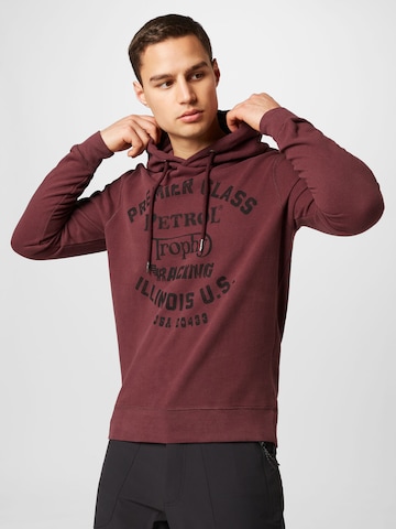 Petrol Industries Sweatshirt in Bruin: voorkant