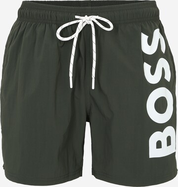 Shorts de bain 'Octopus' BOSS en vert : devant