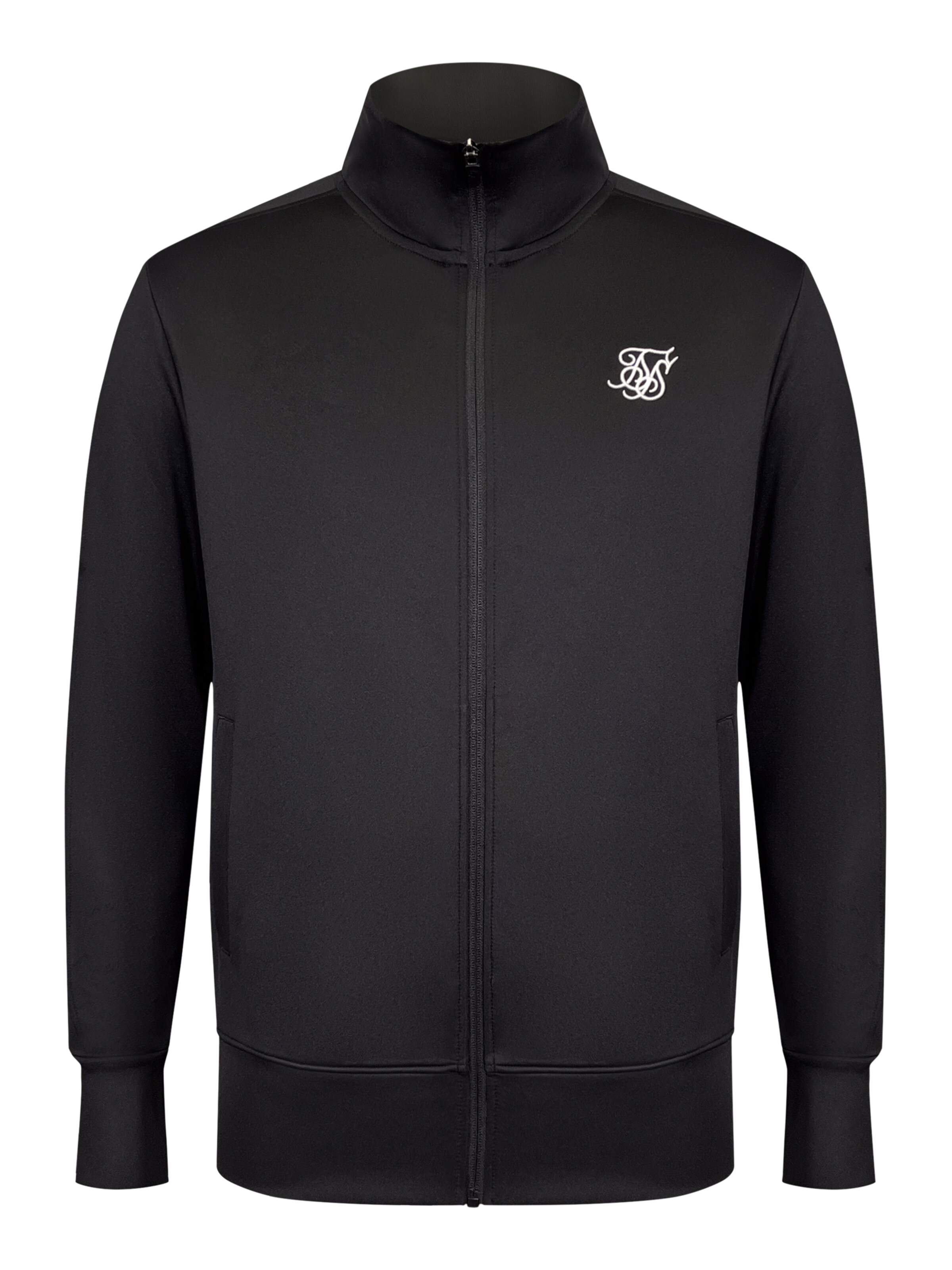 SikSilk Veste de survêtement 'Essentials' en noir, Vue avec produit