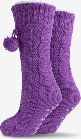Chaussettes normani en violet