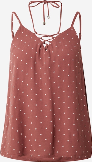 ABOUT YOU Toppi 'Elna' värissä ruosteenruskea / valkoinen, Tuotenäkymä