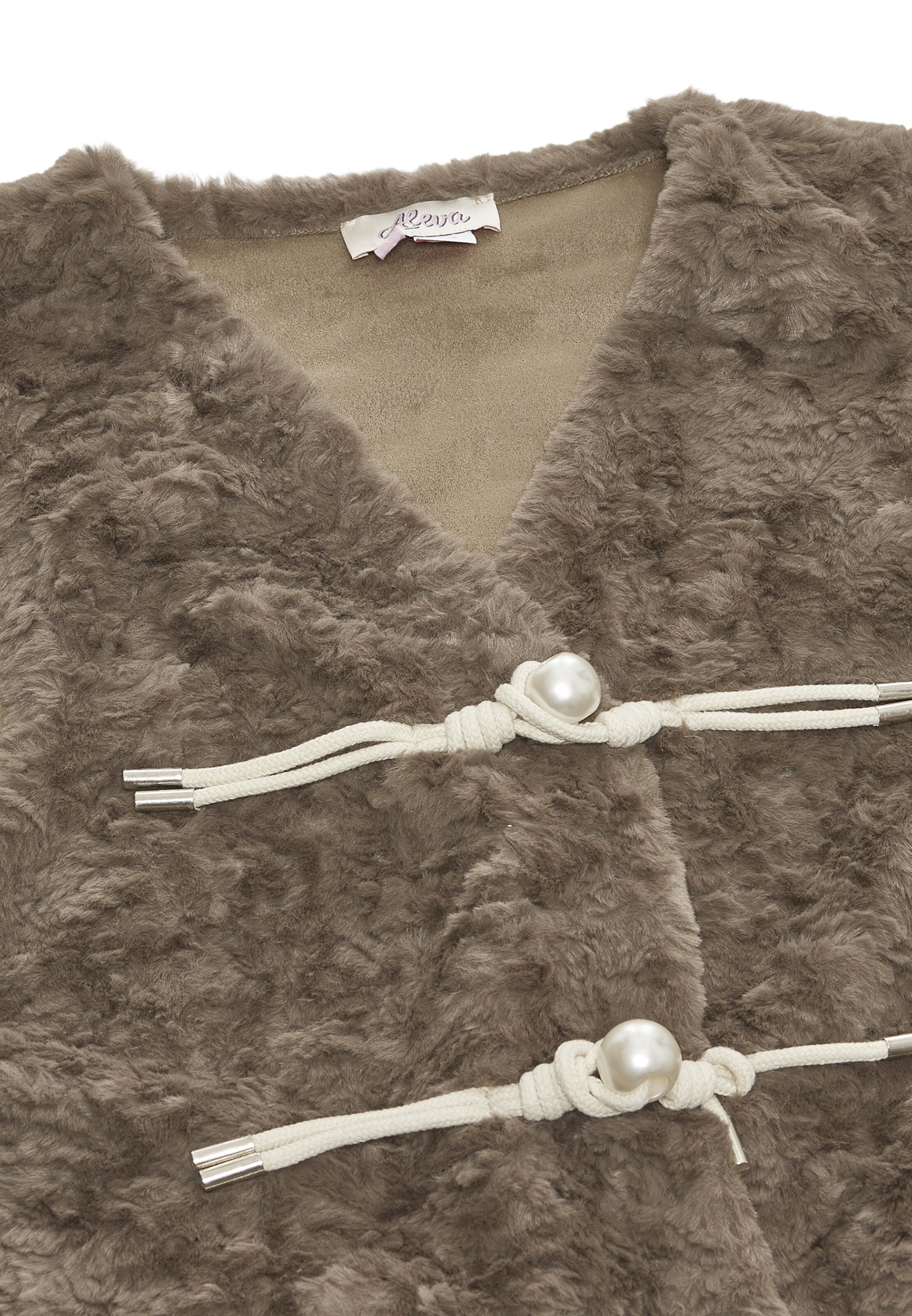 aleva Knitted Vest in Brown