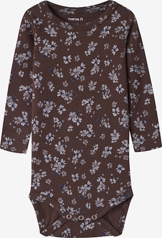 Tutina / body per bambino di NAME IT in marrone: frontale
