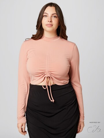 Guido Maria Kretschmer Curvy Shirt 'Kayleen' inspired by Cita in Pink: predná strana