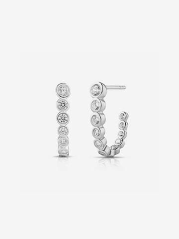 CLASSYANDFABULOUS Jewelry Earrings 'OSEANA LONGUE' in Silver: front
