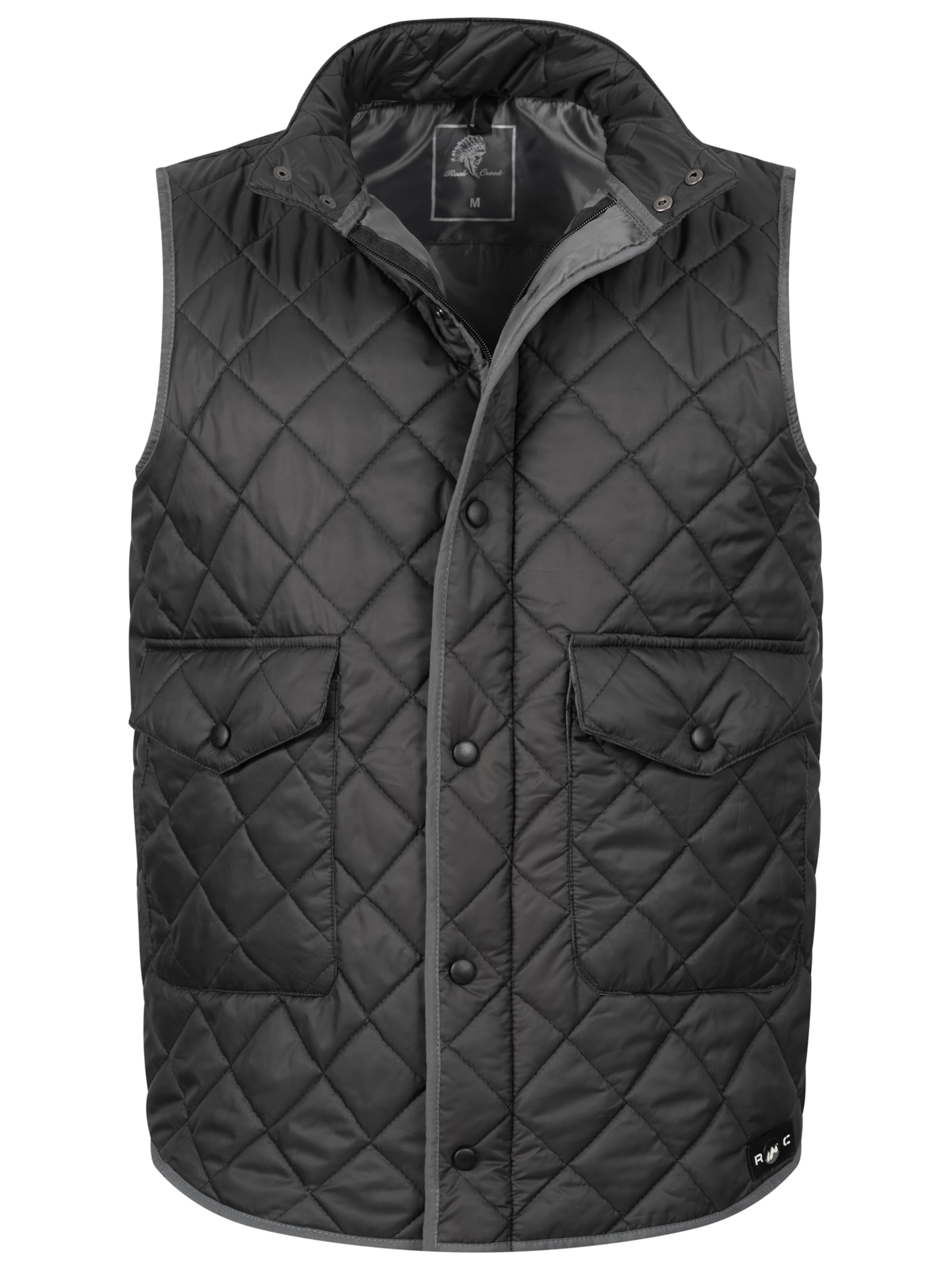 Rock Creek Weste in Schwarz: Vorderseite