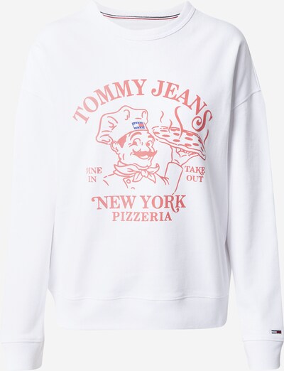 Tommy Jeans Sweatshirt 'Best Pizza' in rot / weiß, Produktansicht