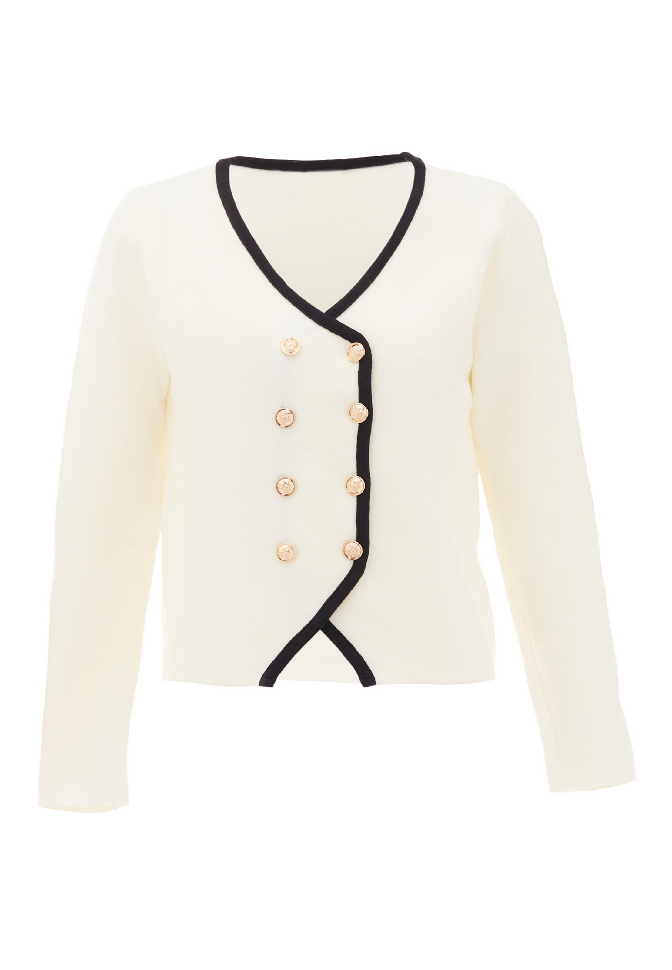 NAEMI Strickjacke in Weiß: Vorderseite