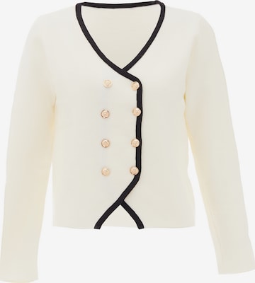 NAEMI Strickjacke in Weiß: Vorderseite