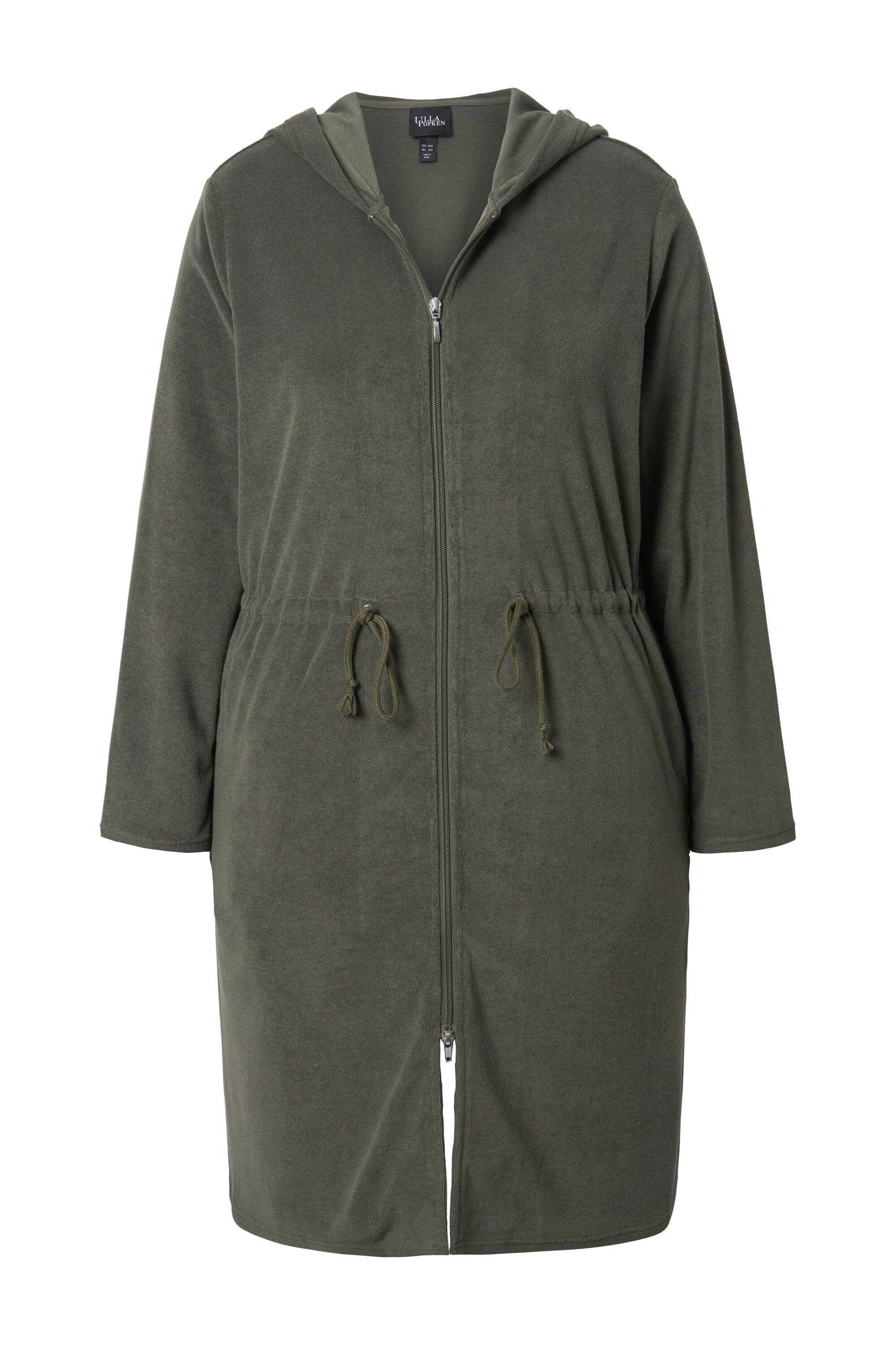 Ulla Popken Badjas kort in Grijs: voorkant