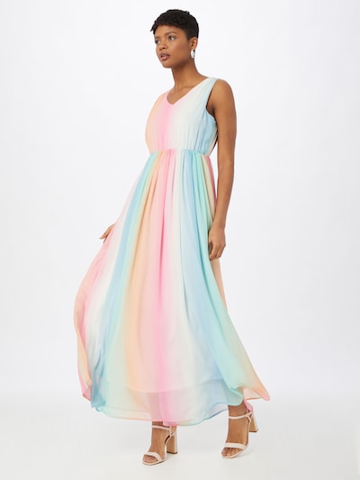 ONLY Kleid in hellblau / jade / pastellorange / rosa / weiß, Modelansicht