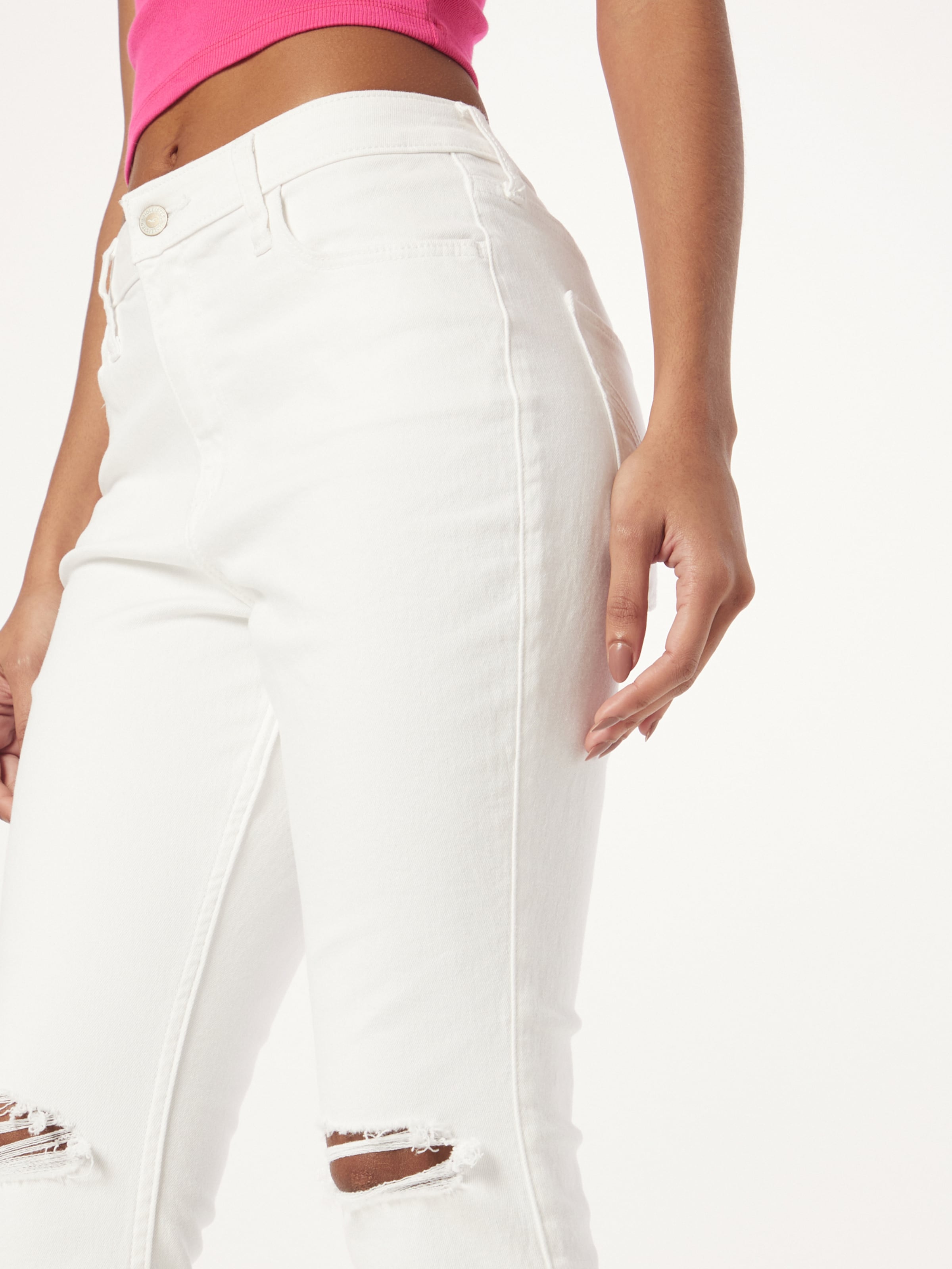 Hollister white ripped jeans new arrivals